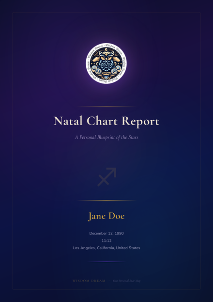 Full Natal Chart Report cover